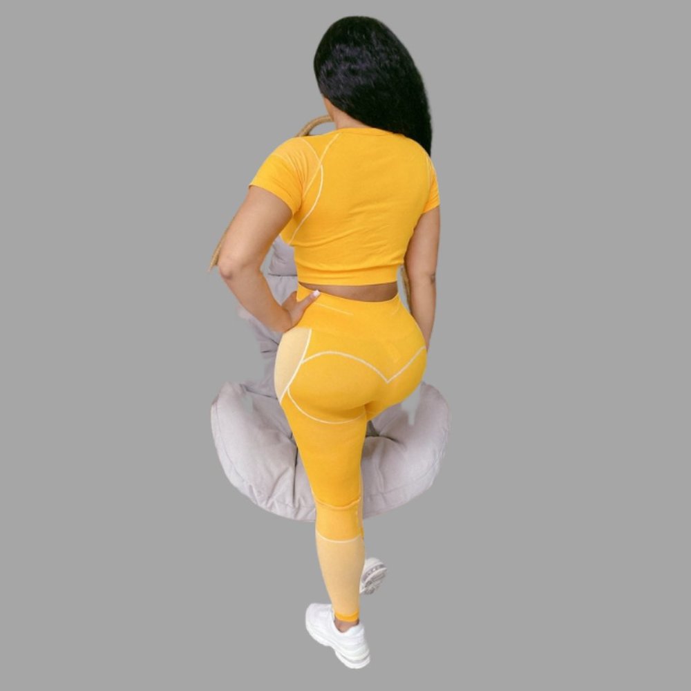 Neon Orange Active Wear Set